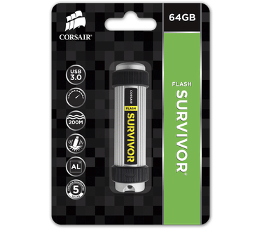 Corsair Flash Survivor (V2) 64GB Grijs