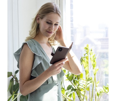 Selencia Echt Lederen Bookcase Samsung Galaxy S21 Plus - Bruin