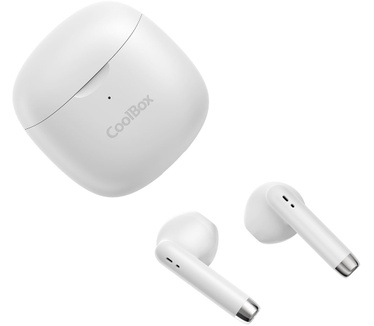 CoolBox AURICULARES BLUETOOTH CON MICROFONO TWS-01 BLANCO