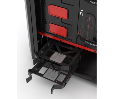 Phanteks Eclipse P400S Tempered Glass Zwart/Rood