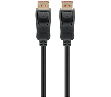 Goobay Plus DisplayPort kabel | DP2.1a (16K 60Hz) | UHBR20 (80Gbit/s) | 1 meter Zwart