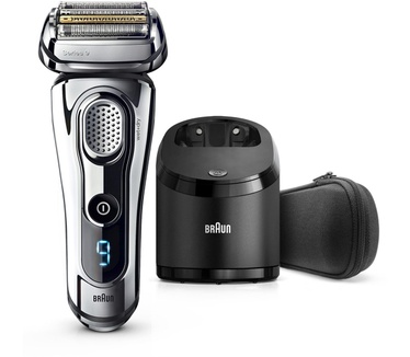 Braun Series9 Elekt. Scheerapparaat Mannen 9297cc, Clean&Charge Station En Lederen Reisetui - Chroom