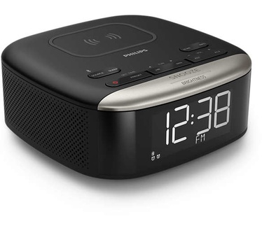 Philips Clock Radio TAR7606/10, Wireless Qi phone charger, Bluetooth streaming, Large, clear display