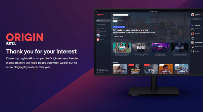 EA Origin Beta