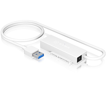 Icy Box USB 3.0 enclosure for a 3.5"/2.5" SATA III drive with (micro)SD-card holder Wit