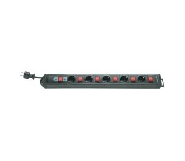 REV 5 sockets w. individual s., 3,7m