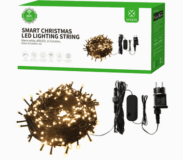 Woox R5170 Slimme Kerstverlichting Wi-Fi 40 meter, 400leds, 230 lumen, warm-wit met dim en geluid