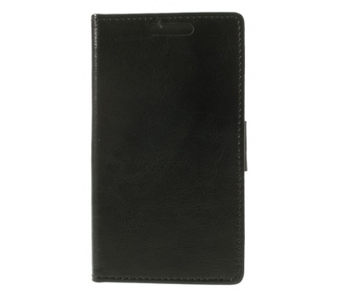 Kees Luxe Lederlook Portemonnee Hoesje Ascend P7 - Zwart