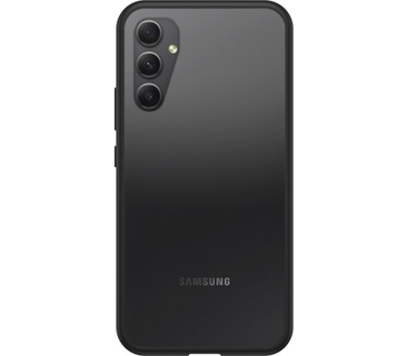 Otterbox OtterBox React-hoesje voor Galaxy A34 5G, schokbestendig, valbestendig, ultradun, beschermende, getest volgens militaire standaard, Antimicrobieel, Black Crystal, Geen retailverpakking