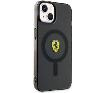 Ferrari Translucent Back Case - Apple iPhone 14 Plus (6.7") Zwart Zwart