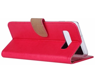 Luxe Lederen Bookcase hoesje voor de Samsung Galaxy S10 - Roze (Galaxy S10) Roze