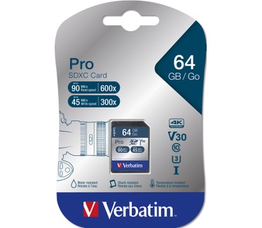 Verbatim 64GB Pro U3 SDXC
