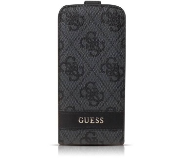 Guess GUESS - Leather flapcase - Leder Opvouwbare Case voor iPhone 5 Grijs
