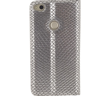 Mobilize BookCase voor Huawei P8 Lite 2017 - Lizard Flashy Silver