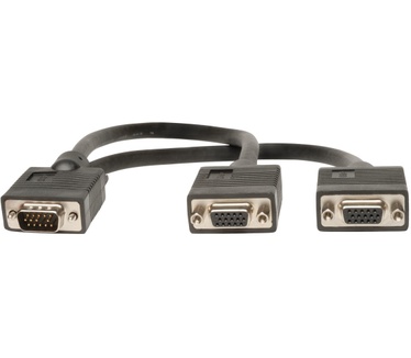 Tripp-Lite VGA Monitor Y Splitter Cable (HD15 M/2xF), 0.31 m
