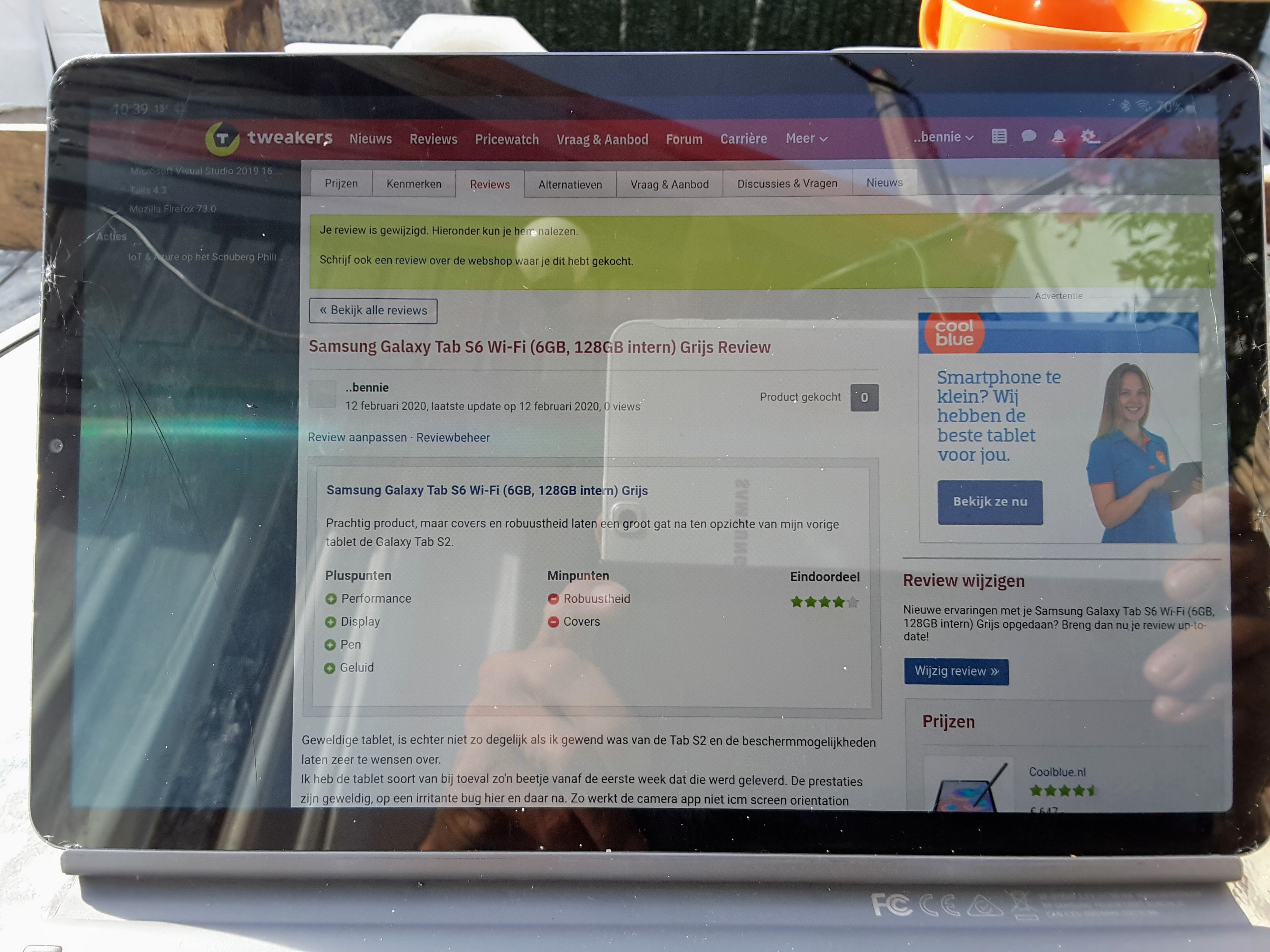 samsung galaxy tab s6 wi fi 6gb 128gb