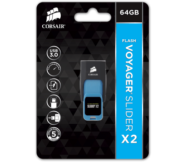 Corsair Flash Voyager Slider X2 64GB Blauw