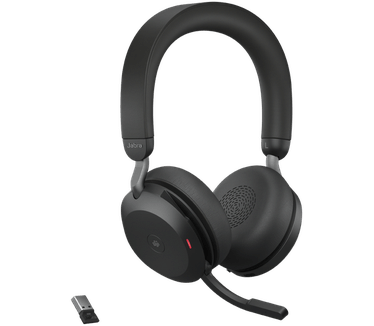 Jabra Evolve2 75 usb-a MS Teams met oplaadhouder (Zwart)