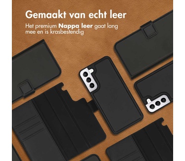 Accezz Premium Leather 2 in 1 Wallet Bookcase Samsung Galaxy S21 - Zwart