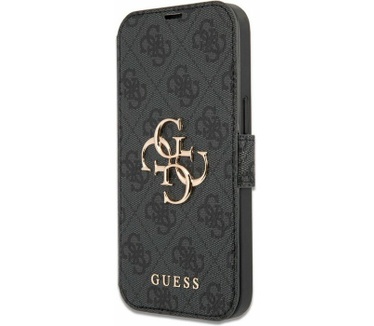 Guess 4G Metal Logo Book Case - iPhone 13 Pro Max (6.7") - Grijs Grijs
