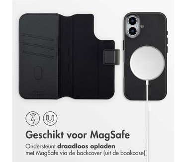 Accezz Leather Bookcase 2-in-1 met MagSafe
