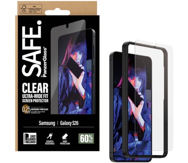 PanzerGlass SAFE. by PanzerGlass® Screen Protector Samsung Galaxy S26 | Ultra-Wide Fit w. EasyAligner