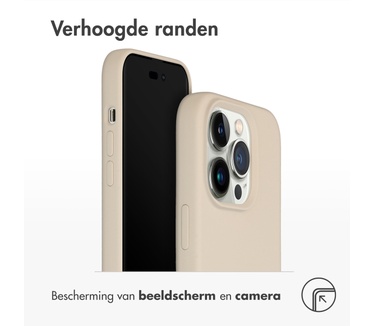 Accezz Liquid Silicone Backcover iPhone 14 Pro - Stone