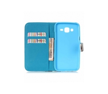 Samsung Galaxy J5 Portemonnee Flip Hoesje Print Smile