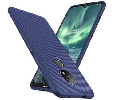 qMust Nokia 6.2 / 7.2 Texture TPU Case - Blauw
