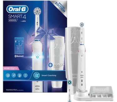 Oral-B Smart 4 4500S White Elektrische Tandenborstel + Reisetui