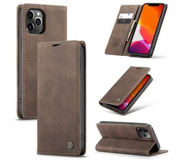 Caseme Apple iPhone 12 Pro Max Retro Wallet Case - Coffee