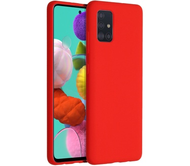 Accezz Liquid Silicone Backcover Samsung Galaxy A51 - Rood (Galaxy A51) Rood