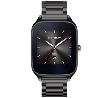qMust Metalen armband voor Asus Zenwatch 2 (maat L 1.63 inch) - Black