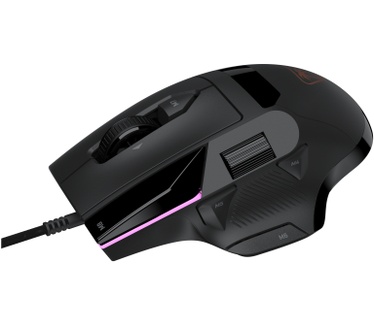 Turtle Beach Command Series MC3 bedrade, aanpasbare RGB-gamingmuis - Zwart, Owl-Eye opt. sensor 30K DPI, 4D Scroll wiel, pollingfrequentie 1K, optische schakelaars, 29 aanwijsbare knoppen, RGB