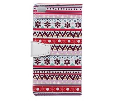 Kees Portemonnee Hoesje Huawei P8 Lite - Aztec Tribe