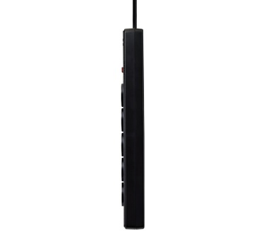 V7 5-Schuko Outlet Home/Office Surge Protector, 1.8m Cord, 1050 Joules, Black