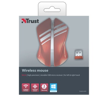 Trust Sula Wireless Mouse rood