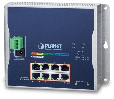 Planet WGS-5225-8P2S 8-poort industriële POE Switch zonder touchscreen