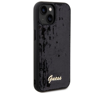 Guess Sequins Back Case - Apple iPhone 15 Plus (6.7") - Zwart Zwart
