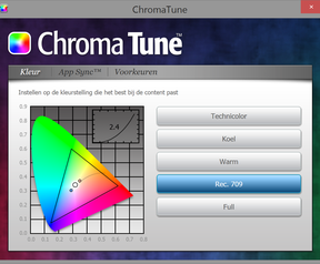 Toshiba P50t Chromatune rec.709