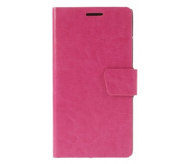 Kees Lederlook Portemonnee Hoesje Huawei Ascend P7 - Roze