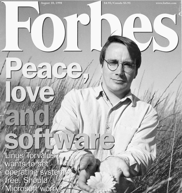Torvalds op cover van Forbes