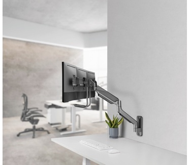 Gembird Monitorarm met gasveer voor 3 monitoren (wandmontage), space grey