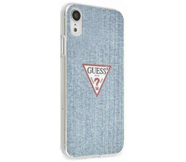 Guess Denim Hard Case - Apple iPhone XR (6.1") - Lichtblauw Blauw