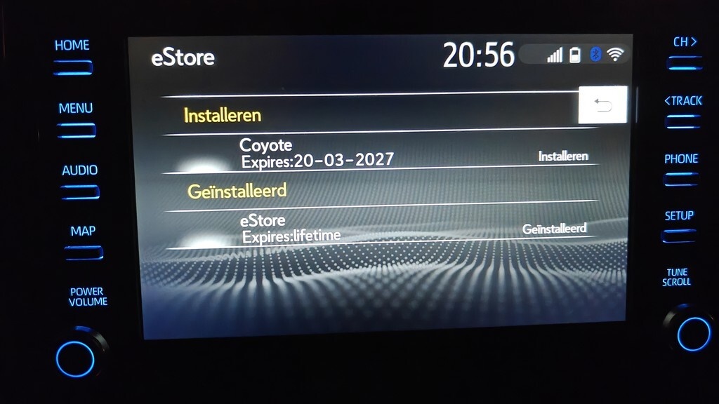 eStore op Toyota Touch 2 multimedia systeem