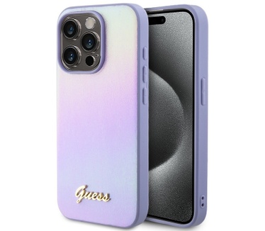 Guess Iridescent Metal Script BackCase iPhone 15 Pro (6.1") Paars Paars