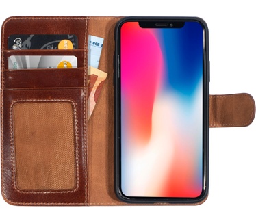 Mobiparts Excellent Wallet Case 2.0 Apple iPhone X, iPhone XS Oaked Cognac