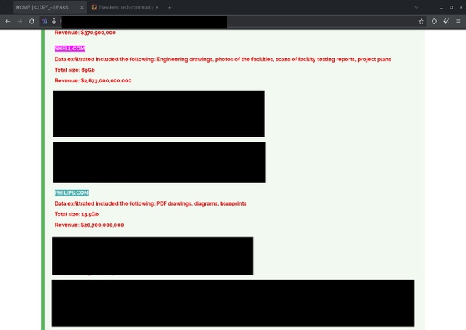 Cl0p-hack Philips en Shell