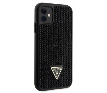Guess Rhinestones Back Case - Apple iPhone 11/XR (6.1") - Zwart Zwart