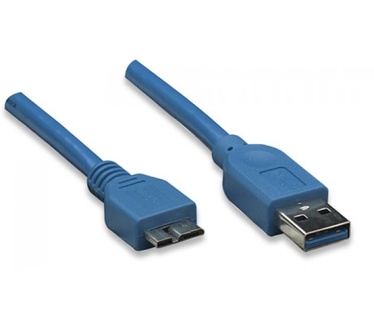 Techly USB 3.0 Superspeed Cable A / Micro B 2m Blue ICOC MUSB3-A-020 Blauw